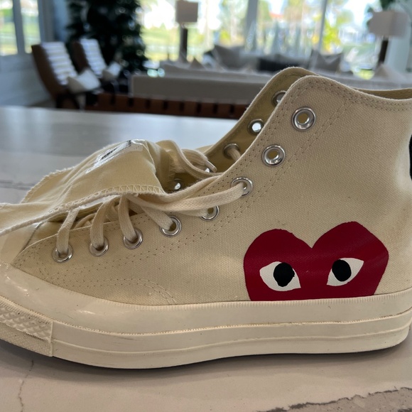 Comme de Garçons PLAY Converse Hi Tops M9/W11 - Picture 12 of 16
